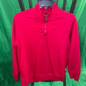 Boys Tommy Bahama Red 1/4 Zip Pullover L(14/16)